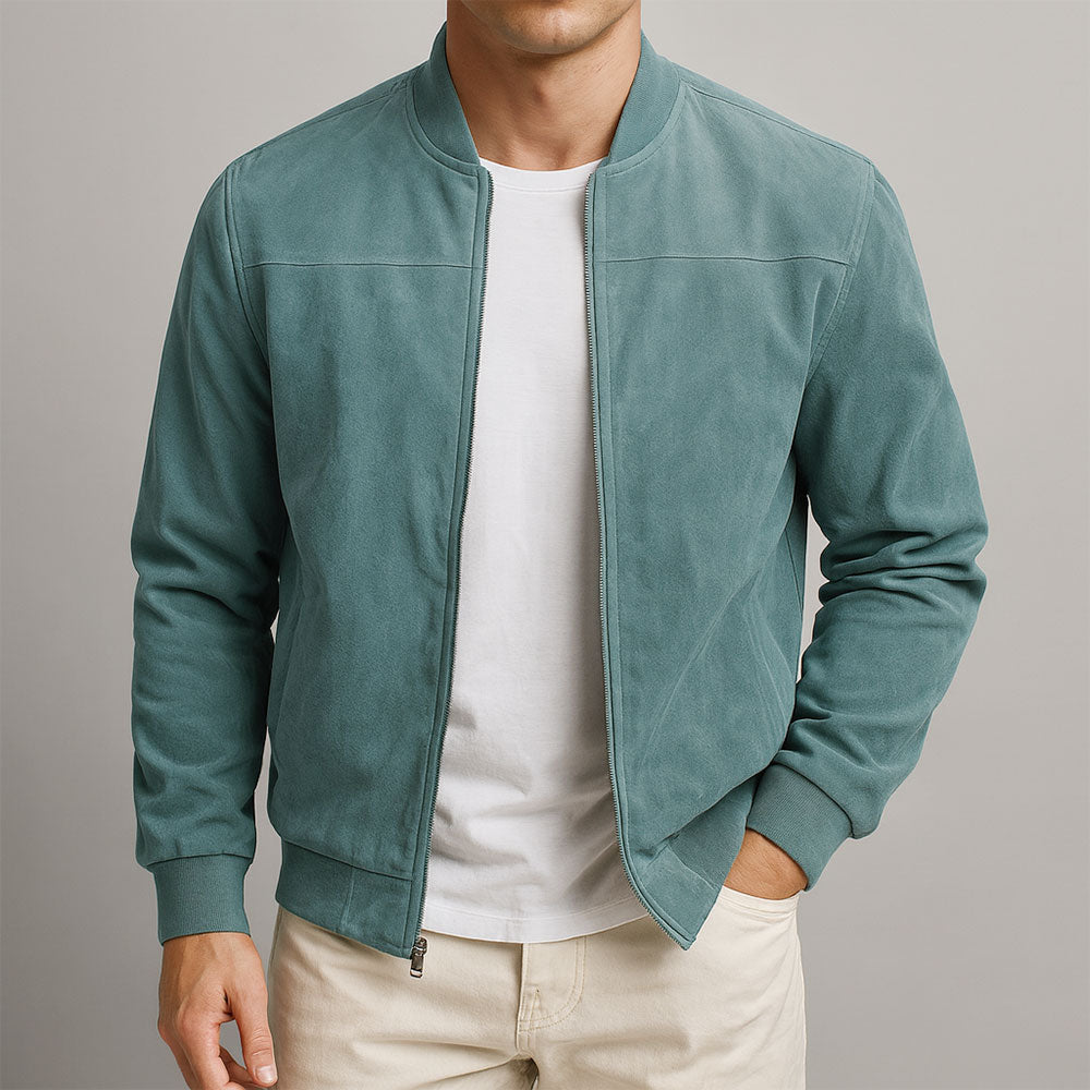 Sebas | Chaqueta de aspecto ante para hombre