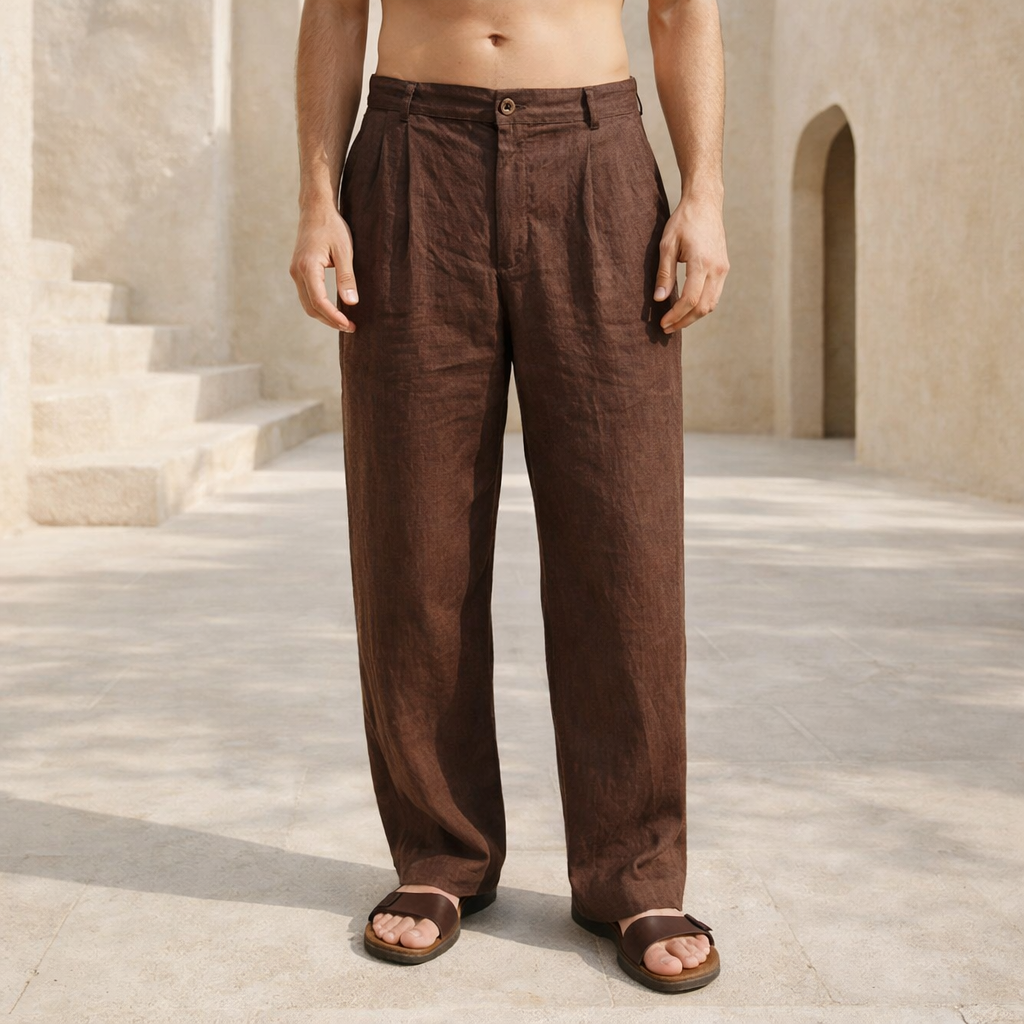 LUCIANO | Pantalón de lino ancho