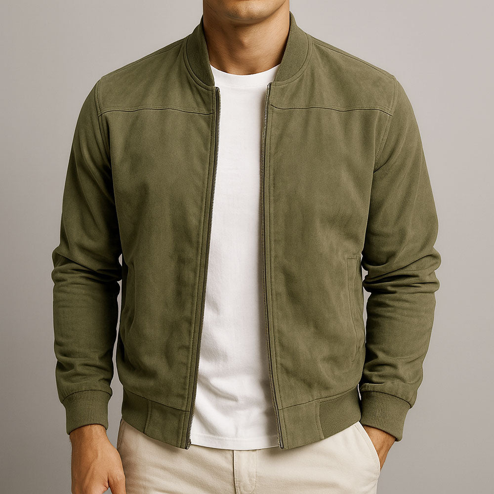 Sebas | Chaqueta de aspecto ante para hombre