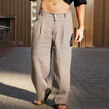 LUCIANO | Pantalón de lino ancho