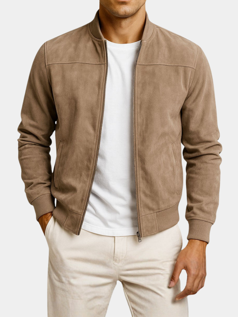 Sebas | Chaqueta de aspecto ante para hombre