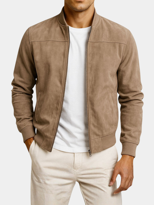 Sebas | Chaqueta de aspecto ante para hombre