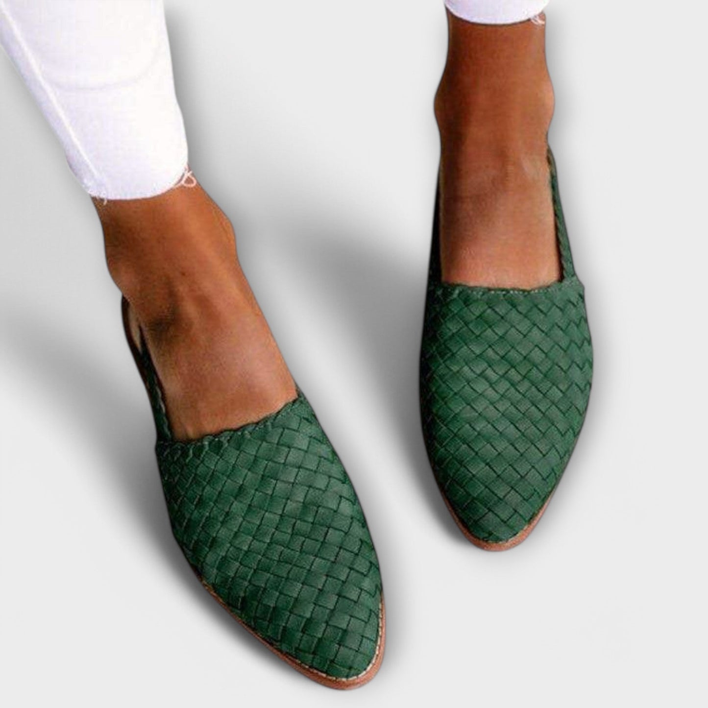 Silvia | Mocasín con talón abierto y tejido trenzado