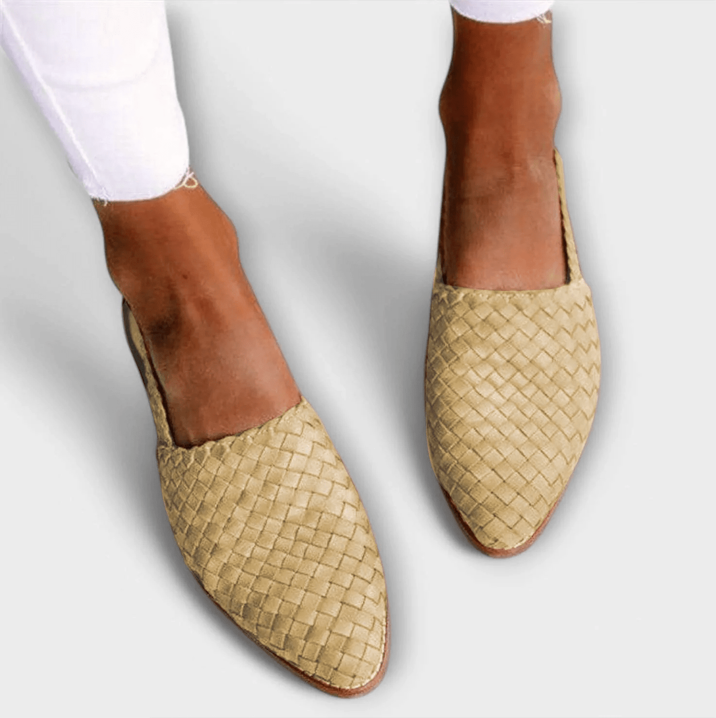 Silvia | Mocasín con talón abierto y tejido trenzado