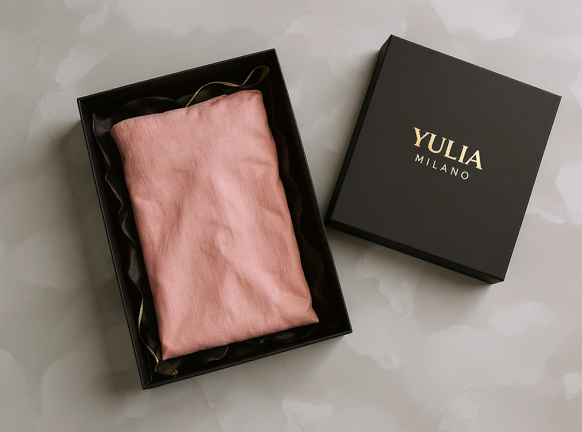 Vestido Maxi Minimalista Rosa con escote en V de lino mezclado para Mujer