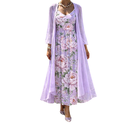 🌸👗Elegante conjunto de dos piezas con estampado floral para mujer: el look perfecto para las vacaciones de verano✨
