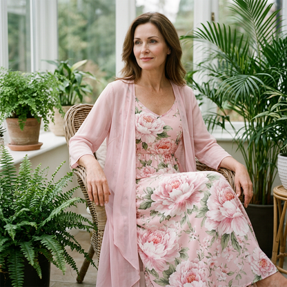 🌸👗Elegante conjunto de dos piezas con estampado floral para mujer: el look perfecto para las vacaciones de verano✨