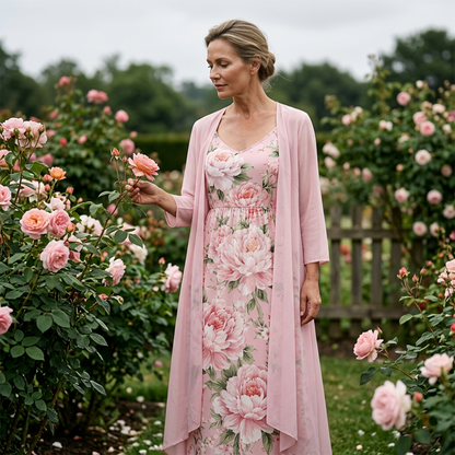 🌸👗Elegante conjunto de dos piezas con estampado floral para mujer: el look perfecto para las vacaciones de verano✨